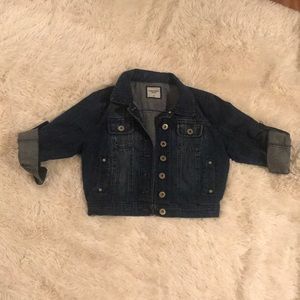 Cropped denim jean jacket